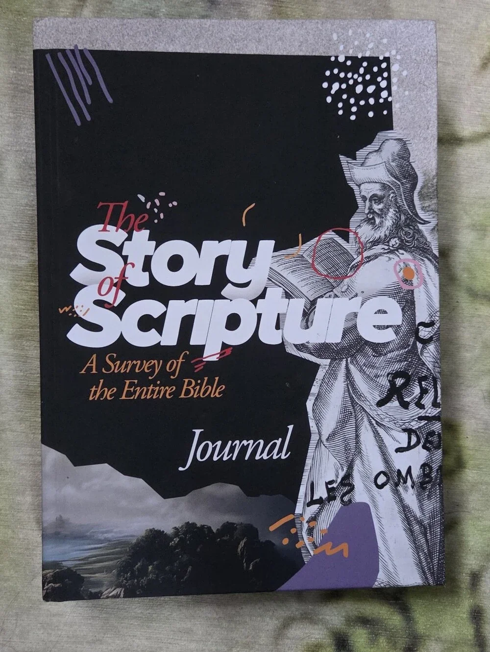 The Story of Scripture Journal - Black & White Cover $32 Prompted Journaling